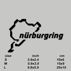 MAP "nurburgring" stickers,High Quality And Durable Automobiles Exterior Accessories Self-adhesive Decals (ONLINE ORDER ONLY)