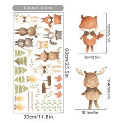 Cute Deer Nursery Wall Decals Vinyl Stickers for Kids Room Decor (ONLINE ORDER ONLY)