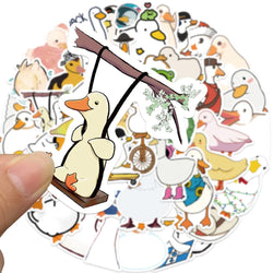10/30/50PCS Funny Cartoon Cute Duck Stickers Animal DIY Skateboard Laptop Motorcycle Notebook Bike Graffiti Decals Kid Toys Gift (Online Order Only)