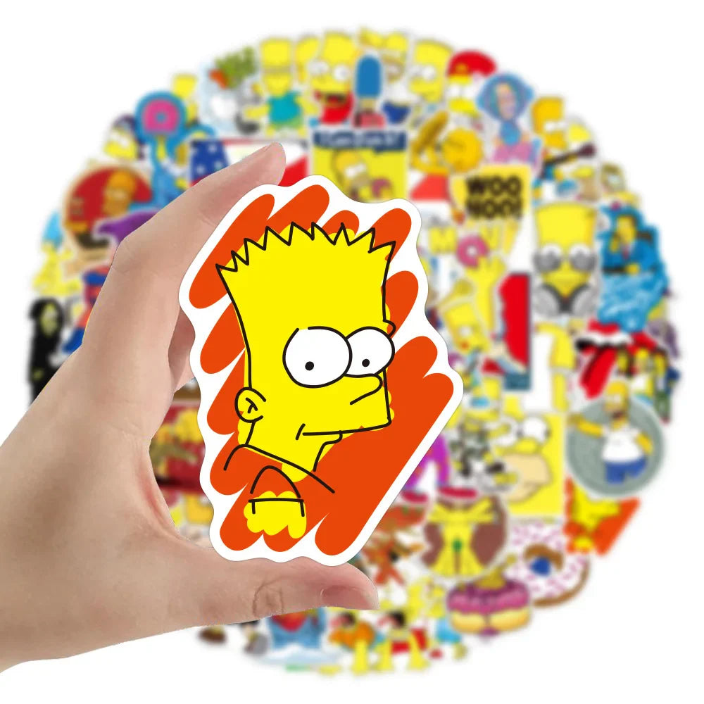 10/30/50/100pcs Funny Cartoon Simpsons Anime Stickers Decoration Laptop Suitcase Phone Car Cool Waterproof Sticker for Kids Toys (ONLINE ORDER ONLY)