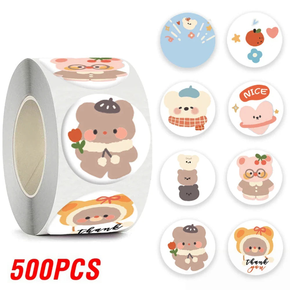 100-500pcs Cartoon Animation Children's Toy Sticker School Classroom Training Motivational Stickers Stationery Labels (ONLINE ORDER ONLY)