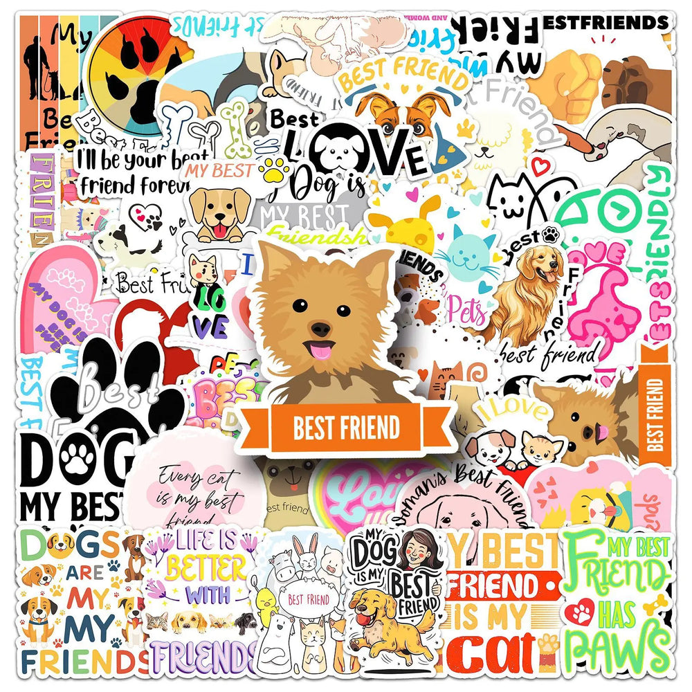 Pets Stickers Pack - Waterproof, DIY, Funny, Guitar & Laptop Decoration (Online Order Only)