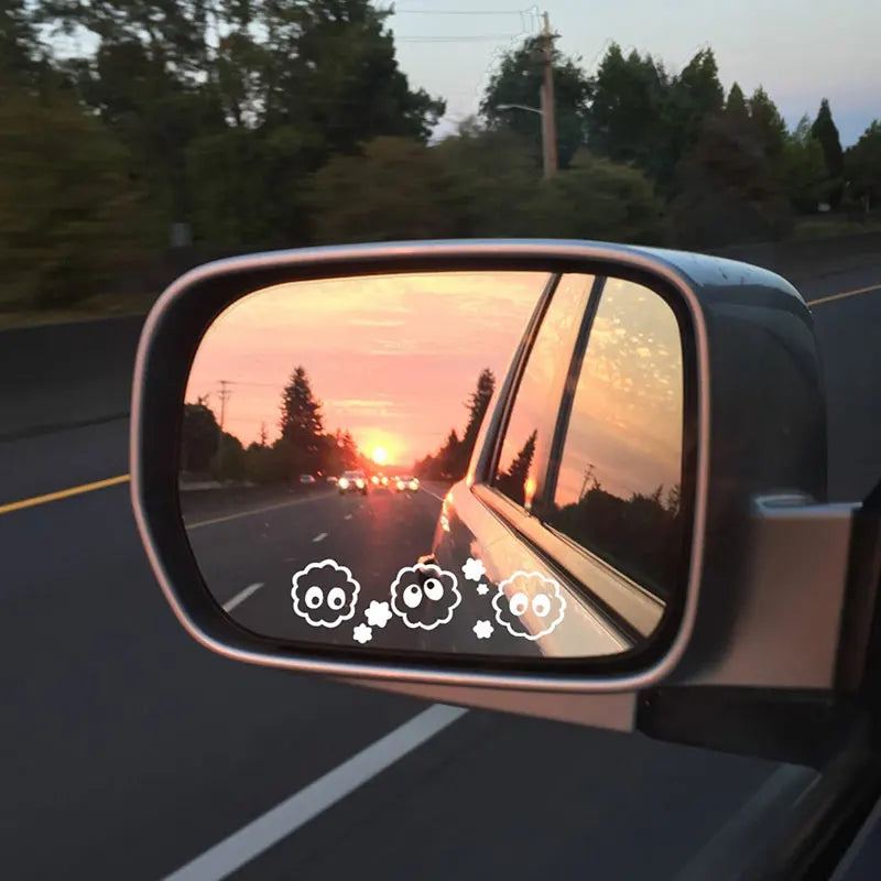 Japanese Anime for Soot Sprite Inspired for Car Stickers Decoration Rearview Mirror External Accessories Waterproof Vinyl Decals (ONLINE ORDER ONLY)