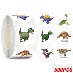 500PCS Children's Cartoon Stickers Little Dinosaur Pattern Kids Stationery Supplies School Teacher Supplies Reward Stickers (Online Order Only)