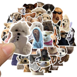 10/30/50/100pcs Cute Dog Cat MEME Funny Animals Stickers Kawaii Cartoon Decals Skateboard Notebook Luggage Phone Car Sticker Toy (ONLINE ORDER ONLY)