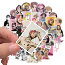 10/50pcs singer LIL PEEP Sticker graffiti stickers for DIY Suitcase Laptop skateboard Guitar and other Waterproof stickers (Online Order Only)