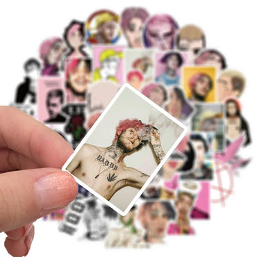 10/50pcs singer LIL PEEP Sticker graffiti stickers for DIY Suitcase Laptop skateboard Guitar and other Waterproof stickers (Online Order Only)