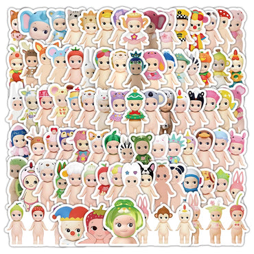 10/30/50/102PCS Sonny Angel Stickers Cute Cartoon Graffiti Sticker Luggage Laptop Guitar Car Bike DIY Decals Scrapbook Kids Toys (ONLINE ORDER ONLY)
