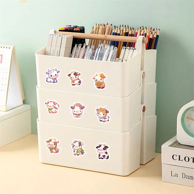 500PCS Kawaii Calf Sticky Paper Labels Thank You Sticker Sealing DIY Decoration Scrapbooking Stationery Hand Accounting Supplies (ONLINE ORDER ONLY)