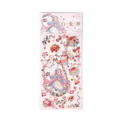 2 Sheets Cute Lolita Girl Decoration Sticker Aesthetics Hand Account DIY Collage Material Kawaii Stationery Scrapbooking Sticker (Online Order Only)