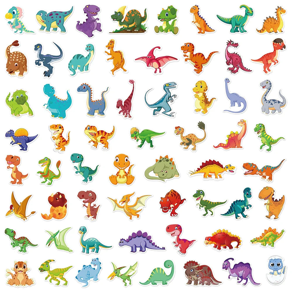 10/30/50/100pcs Cute Cartoon Dinosaur Sticker Packs For Kids (ONLINE ORDER ONLY)