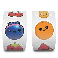 500pcs/roll Kids Stationery Stickers Birthday Party Back ground Fruits Balloon Happy Banner Refrigerator Vegetable Stickers Toys (ONLINE ORDER ONLY)