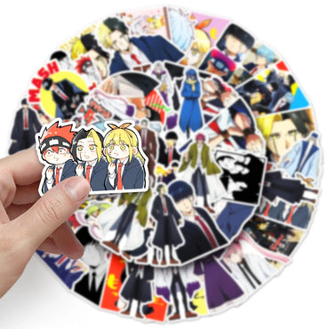 10/30/50PCS Mashle: Magic and Muscles Stickers Caricature Decals Toy Luggage Laptop Guitar Car Bike Skateboard Cartoon Sticker (ONLINE ORDER ONLY)