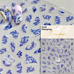 Angel Bowknot Stone Statue Vintage Photo Frame Flower Bed Bouquet Garden Rose Crown Adhesive Nail Art Stickers Manicure Decals (ONLINE ORDER ONLY)
