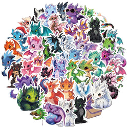 Cartoon Dragon Stickers for Suitcase, Skateboard, Laptop, Phone - 10/30/50Pcs (ONLINE ORDER ONLY)