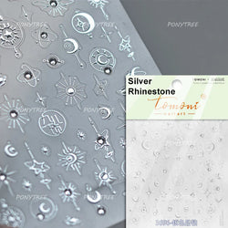 Sparkle Laser Silver Starburst Five-pointed Star Geometric Tiny Spot Romantic 5D Self Adhesive Nail Art Stickers Manicure Decals (ONLINE ORDER ONLY)