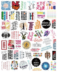 50pcs Inspirational Graffiti Stickers Waterproof Decorative for Luggage Laptop Phone (ONLINE ORDER ONLY)