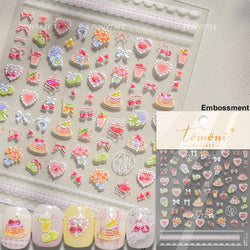 Sweet Cookies Biscuit Snack Delicious Doughnut Savoury Food Bicky Croissant Cheese Pudding Baguette Chic Nail Art Stickers Decal (ONLINE ORDER ONLY)