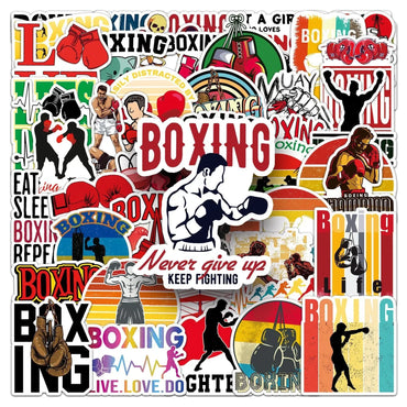 10/50PCS Cool Boxing Match Wrestling Sport Stickers DIY Motorcycle Laptop Phone Bottle Luggage Waterproof Graffiti Vinyl Sticker (Online Order Only)