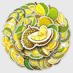 50Pcs Durian Cartoon Waterproof Vinyl Stickers for Skateboard Snowboard Decals (ONLINE ORDER ONLY)