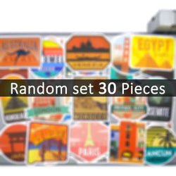 20/30/50Pieces Travel Poster Graffiti City Landscape Funny Stickers for Luggage Motorcycle Car Bike Laptop Phone Decals Sticker (ONLINE ORDER ONLY)