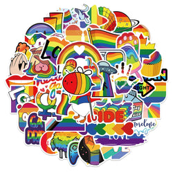 10/30/50/100pcs Cartoon Rainbow LGBT Graffiti Stickers Decals Skateboard Laptop Phone Luggage Car Waterproof Sticker Kids Toy (ONLINE ORDER ONLY)