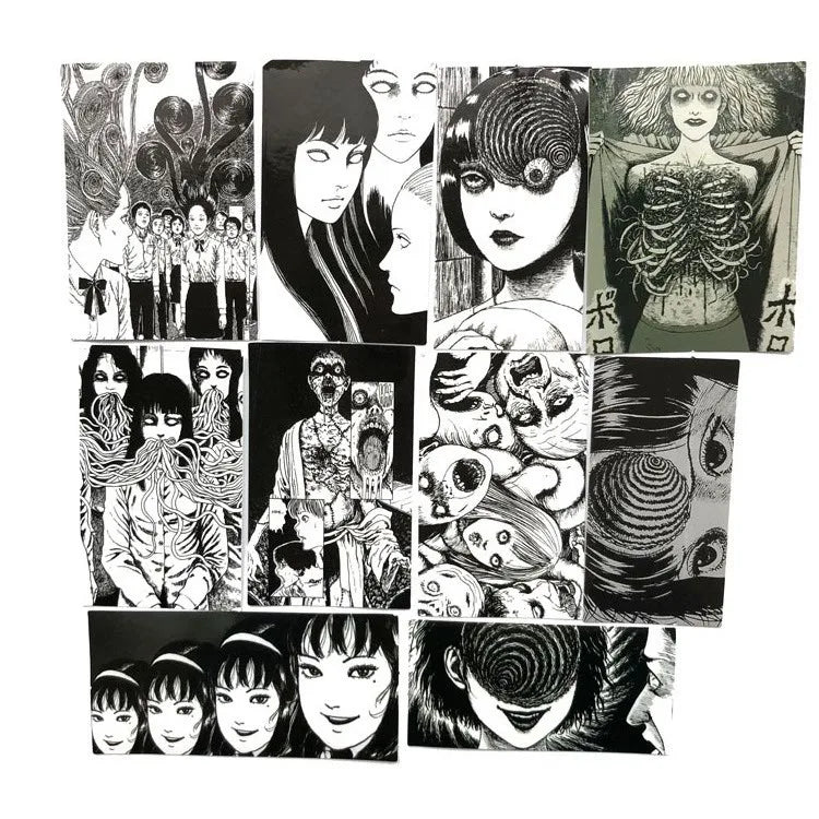 Horror Comic Fujiang Black White Thriller Toy Stickers Laptop Luggage Doodle 10/21/56Pcs (ONLINE ORDER ONLY)
