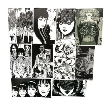 Horror Comic Fujiang Black White Thriller Toy Stickers Laptop Luggage Doodle 10/21/56Pcs (ONLINE ORDER ONLY)
