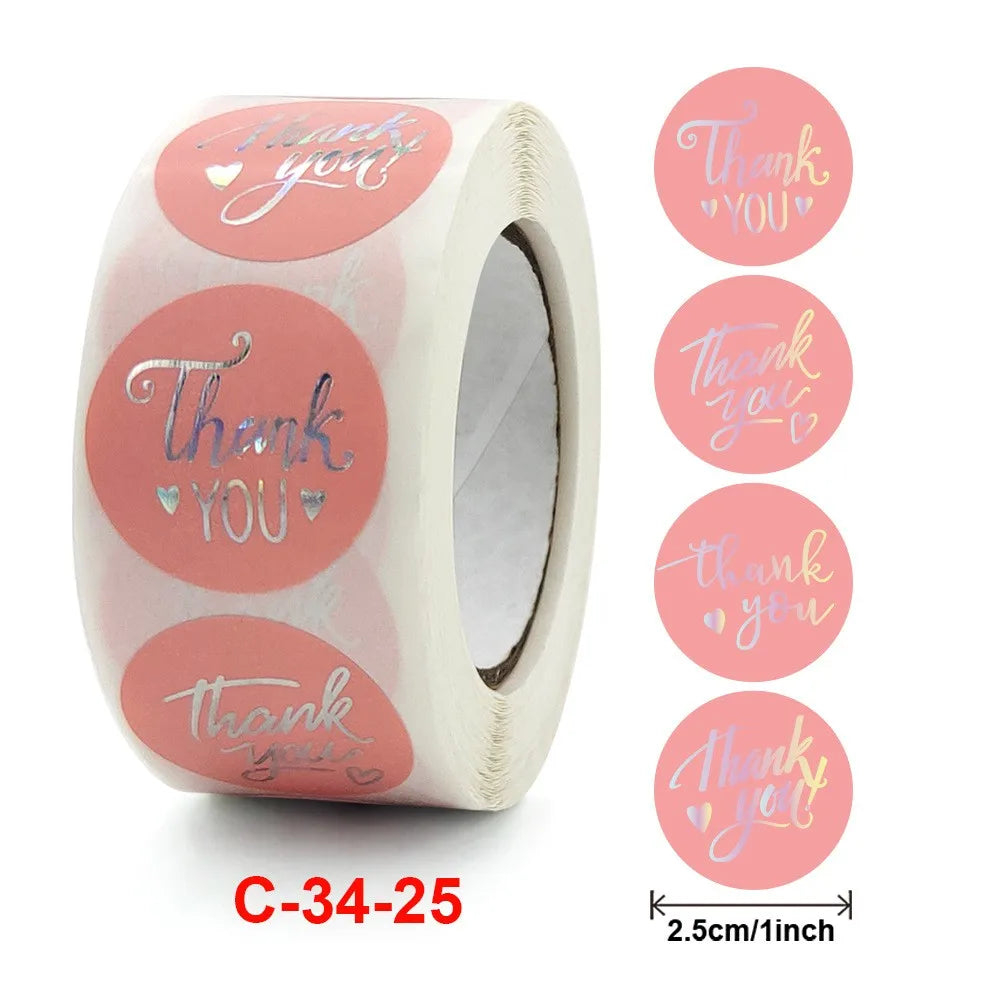 50-500pcs Luxury Bronzing Labels Thank You for Your Order Stickers Baking Seal Labels for Shop Business Package Gift Sticker (ONLINE ORDER ONLY)