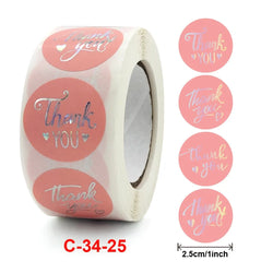 50-500pcs Luxury Bronzing Labels Thank You for Your Order Stickers Baking Seal Labels for Shop Business Package Gift Sticker (ONLINE ORDER ONLY)
