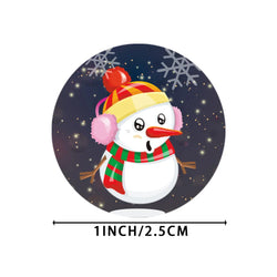 100-500pcs Round Merry Christmas Stickers Thank You Card Box Package Label Sealing Stickers Wedding Decor Stationery Sticker (Online Order Only)