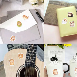 500PCS Cute Fat Cat Sticky Paper Labels Thank You Sticker Sealing Decoration Scrapbooking Stationery Hand Accounting Supplies (ONLINE ORDER ONLY)