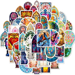 Cartoon Window Art Stickers: 10/30/50PCS Aesthetic Laptop Phone Decals (ONLINE ORDER ONLY)