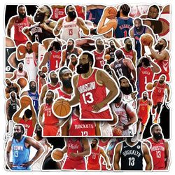 50pcs James Harden Basketball Stickers for Luggage, Water Bottles, Phones, Laptops, Scooters, Refrigerators (ONLINE ORDER ONLY)