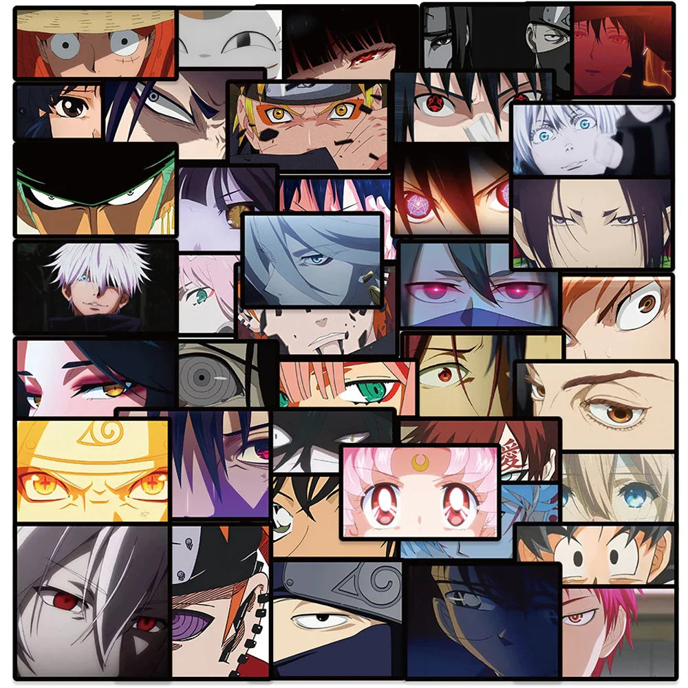Anime Eyes Stickers Decals Waterproof for Laptop Phone Skateboard Luggage Bike Car (ONLINE ORDER ONLY)