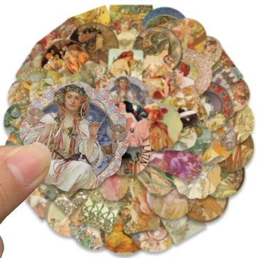 10/30/54PCS Renaissance Artist Painting Stickers Vintage Decals DIY Album Phone Suitcase Skateboard Laptop Car Bike Toys Sticker (ONLINE ORDER ONLY)