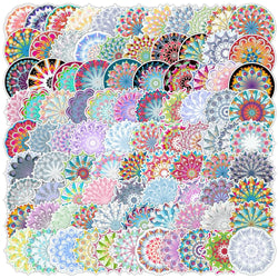 50/100Pcs Yoga Mandala Pattern PVC Stickers for Car Suitcase Car Helmet Luggage Graffiti Sticker For Phone Case Home Decals (ONLINE ORDER ONLY)