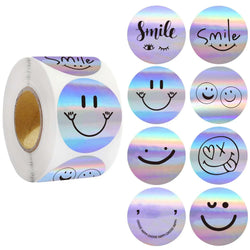 500Pcs /Roll 2.5cm Laser Sticker Reward Decorative Gift Series Self-Adhesive Stationery Sticker Labels (ONLINE ORDER ONLY)