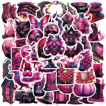 10/50Pcs Cool Gothic Forest Witch Magic World Stickers Aesthetic DIY Scrapbooking Skateboard Laptop Phone Car Decoration Sticker (Online Order Only)