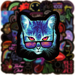 50Pcs Personalized Neon Series Graffiti Stickers Suitable for Laptop Helmets Desktop Decoration DIY Stickers Wholesale (Online Order Only)