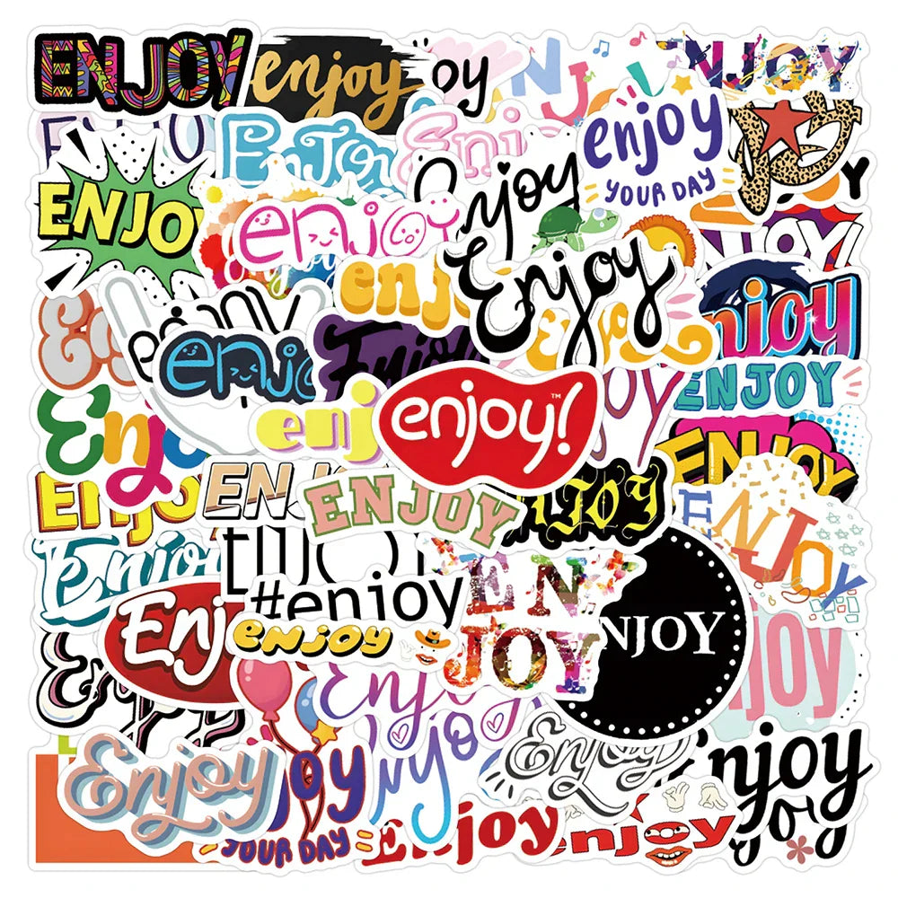 Cute Graffiti Stickers PVC Waterproof Decals for Phone Laptop Bike Suitcase (Online Order Only)