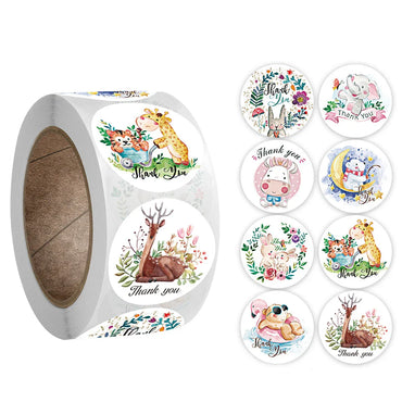 100-500pcs Round Cartoon Animal stickers for kids Teacher Reward Encourage Sticker Office Stationery for children 1inch (ONLINE ORDER ONLY)