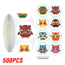 100-500pcs Owl Animal Sticker Reward Sticker Party DIY Gift Decoration Seal Label Children's Toys Office Stationery (ONLINE ORDER ONLY)
