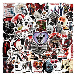Terrifier Graffiti Stickers Pack - 55pcs for Laptop, Phone, Car, Scooter, Water Bottle, Suitcase, Stationery, Refrigerator (Online Order Only)