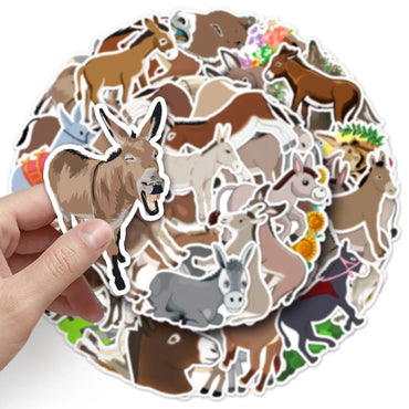 50Pcs The donkey Stickers DIY Helmet Skateboard Laptop Motorcycle Graffiti Sticker Decals Kids (Online Order Only)