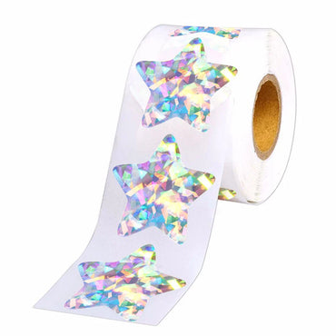 100-500pcs Holographic Silver Star Stickers For Kids Reward 1inch Foil Star Stickers Labels For Wall Crafts Classroom Supplies (ONLINE ORDER ONLY)