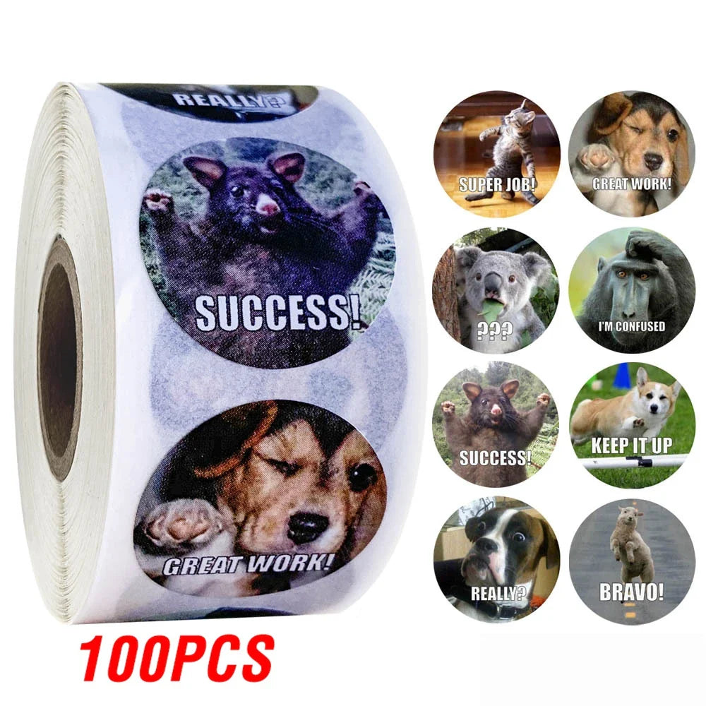 100-500pcs Animals Cartoon Stickers for Kids Toys Sticker Various Cute Designs Pattern School Teacher Reward Sticker (ONLINE ORDER ONLY)