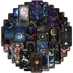 10/50PCS Mysterious Outer Space Tarot Moon Stickers Aesthetic Cartoon Decals Laptop Motorcycle Phone Cool Waterproof Sticker Toy (Online Order Only)