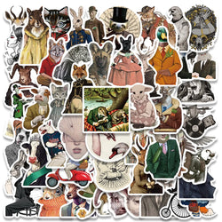 10/30/50PCS Dark Art Animal Retro Fancy Person Sticker Packs (Online Order Only)