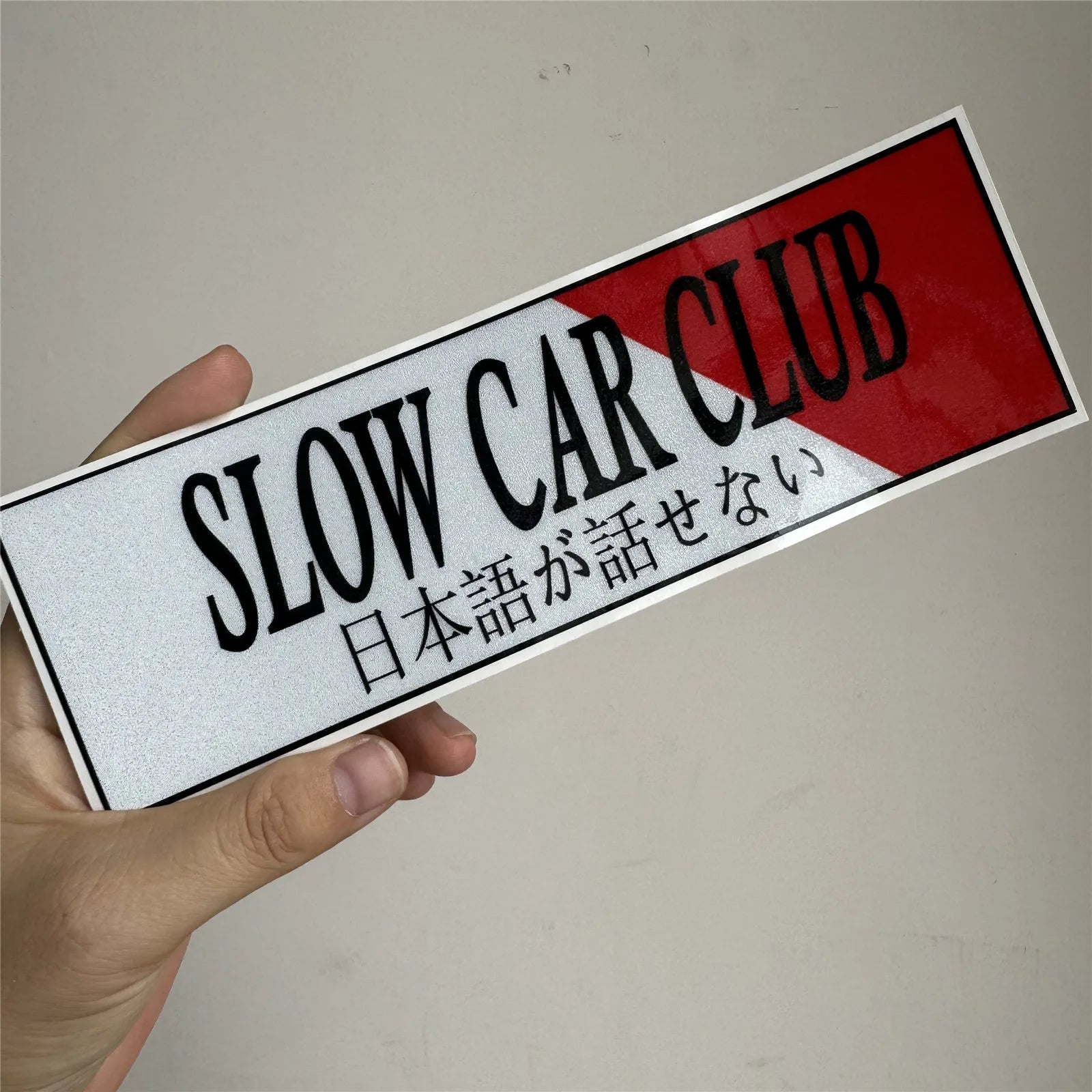 Car Stickers Vinyl for Japanese SLOW CAR CLUB Auto Window Body Decal Graffiti Motorbike Laptop Stickers (ONLINE ORDER ONLY)